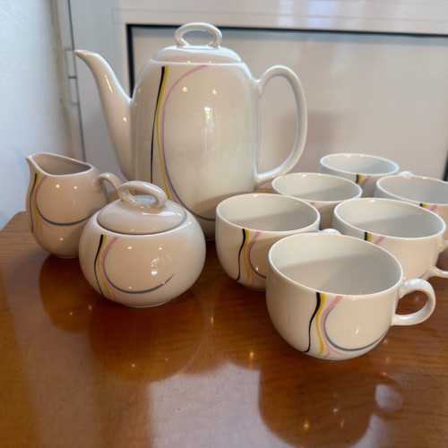 Walbrzych Poland vintage coffee set used, porcelain