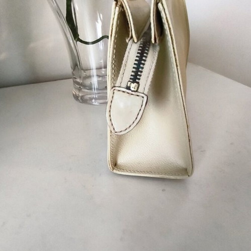 Trussardi Crespo bag authentic beige used made in Italy
