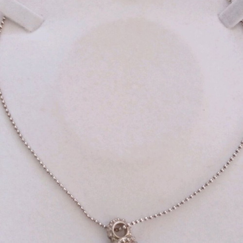 Silver necklace 915 with blue Murano pendant like new