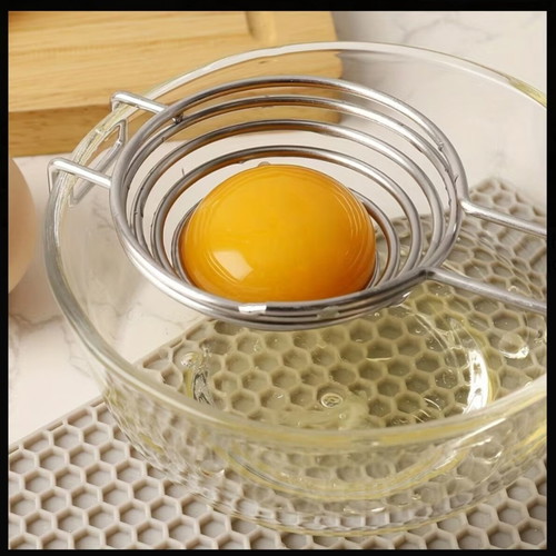 Kitchen tool for separating egg yolk and white new, stainless steel