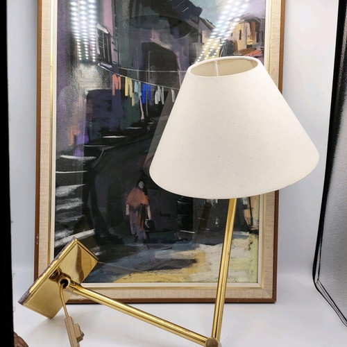 Høvik LUS brass swing wall lamp used