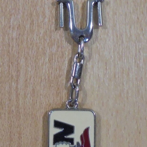 New Democracy keychain used with emblem and Konstantinos Mitsotakis