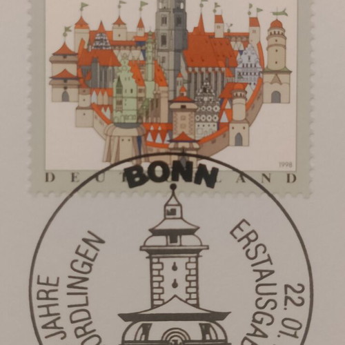 German stamps 1998 first day cover Bonn, pack of 10 mint
