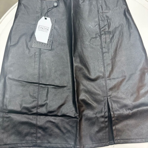 NAANAA Women's Skirt New Synthetic Leather Size 8/36/S Black