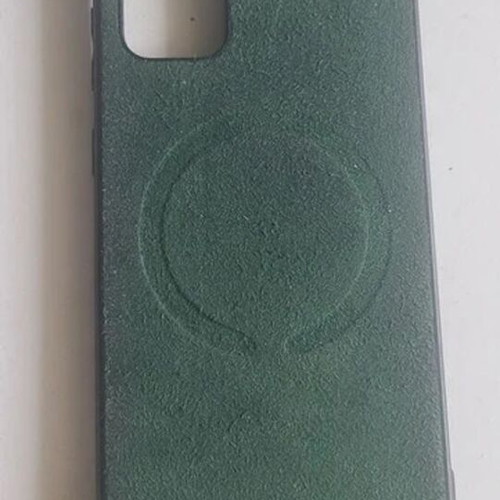 Samsung Galaxy S20+ phone case used, green with soft material