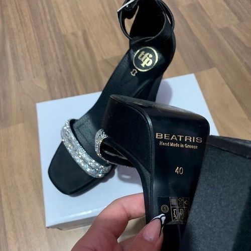 The Fashion Project black sandals with rhinestones like new, size 40
