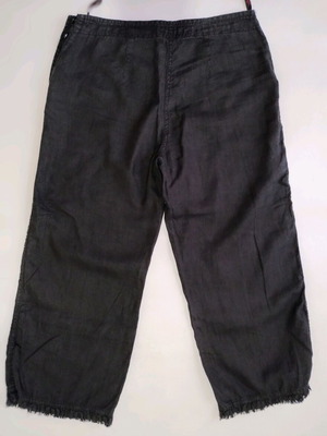 Linen high-waisted Capri pants Bellino used, black, size S