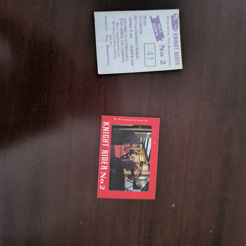Knight Rider 1987 collectible stickers set of 2, used
