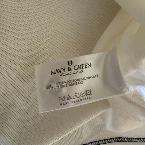 Polo shirt Navy & Green medium like new, white and blue