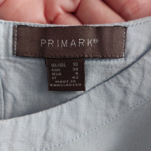 Primark linen blouse like new, turquoise color, size M