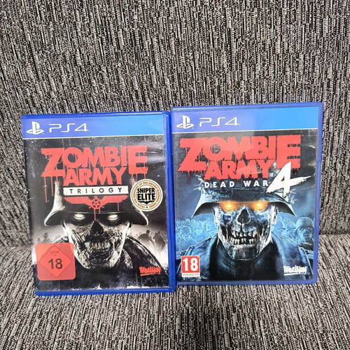Zombie Army Trilogy and Zombie Army 4 PS4 used, bundle