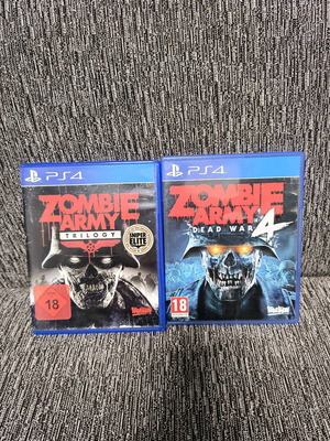 Zombie Army Trilogy and Zombie Army 4 PS4 used, bundle