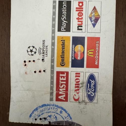 Olympiacos-Juventus Ticket like new from 1999 match