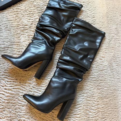 About You black boots size 37.5, 9 cm heels