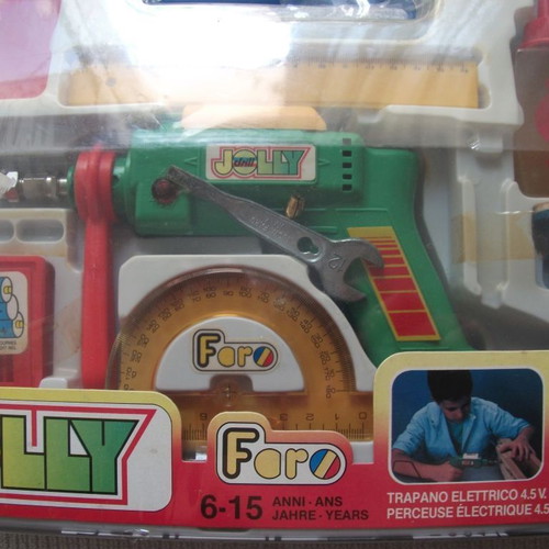 Jolly Drill by Faro new, plastic case with electric drill for kids