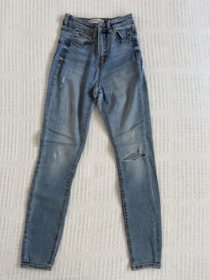 Stradivarius super high waist jeans size XS 34 like new with gift blouse