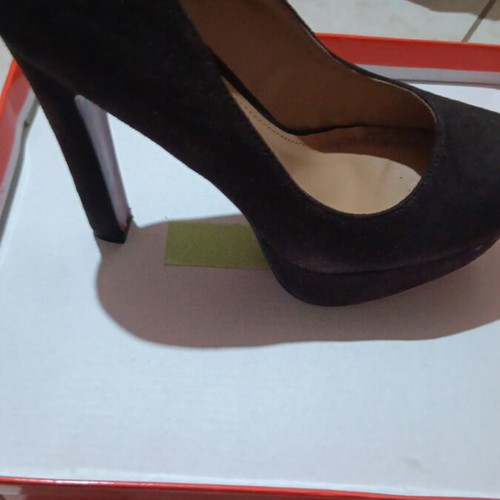 Velvet pumps, brown, size 37-37.5