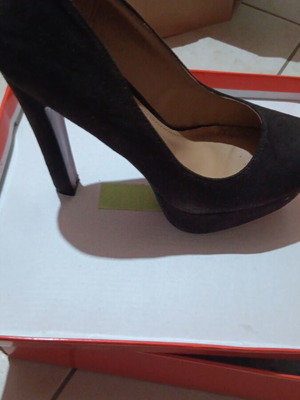 Velvet pumps, brown, size 37-37.5