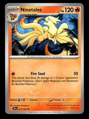 Ninetales collectible Pokemon card new