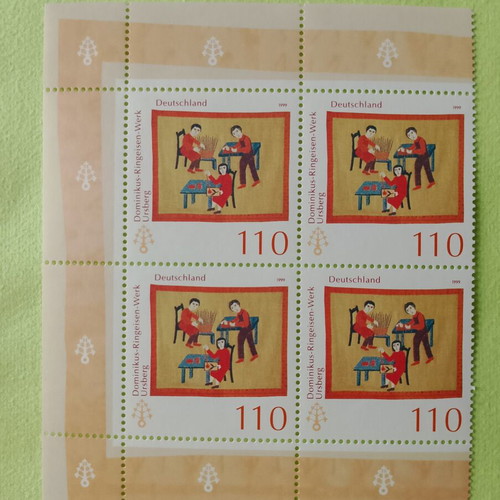 German stamps 1999 first day cover Bonn, mint block of four