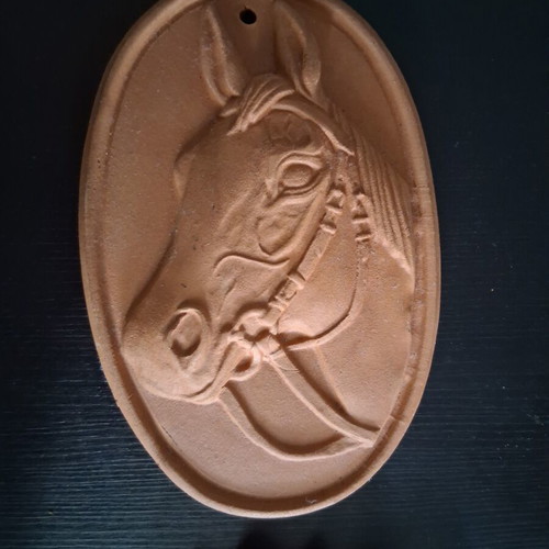 Clay wall decoration, terracotta color, pack