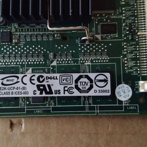 Dell Perc 6i E2K-UCP-61 UW637 PCI-E Raid Controller Card like new