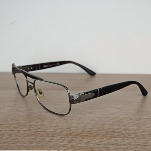 Persol 2338-S eyeglass frame used, brown and silver