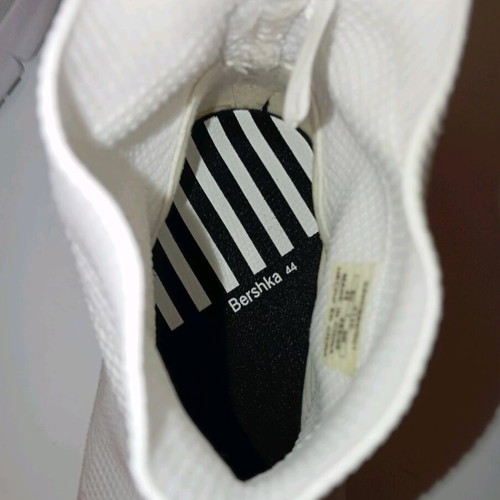 Bershka sock boots No44 like new, white