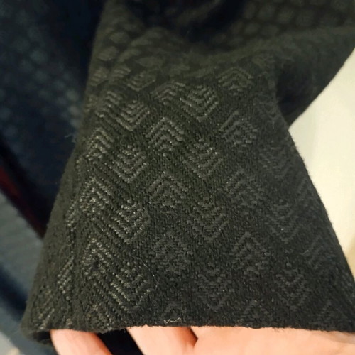 Woolen women's coat like new with fur collar, black, size M/L