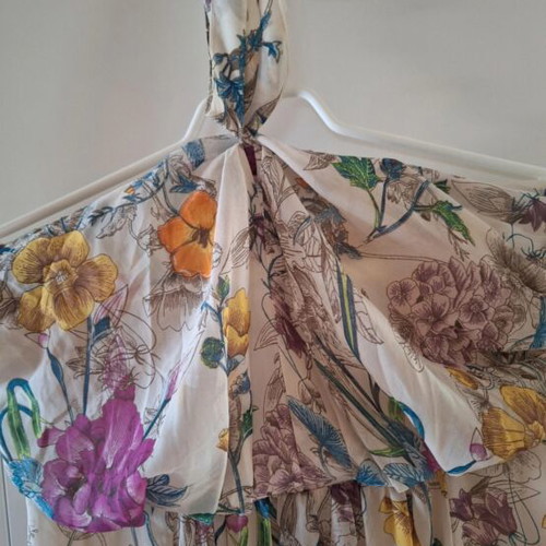 H&M summer dress tied at the neck like new, multicolor, size M