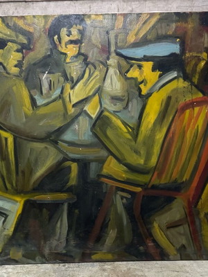 Πίνακας ζωγραφικής λάδι σε μουσαμά μεταχειρισμένος Σωτηρία Ράλλη 1χ80