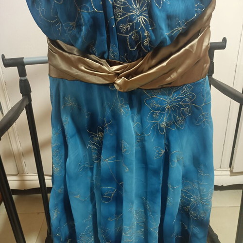 Dress like new, turquoise and gold, size M