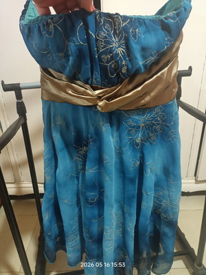 Dress like new, turquoise and gold, size M