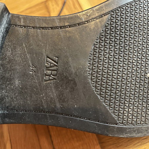 Zara black patent leather men's dress shoes size 44
