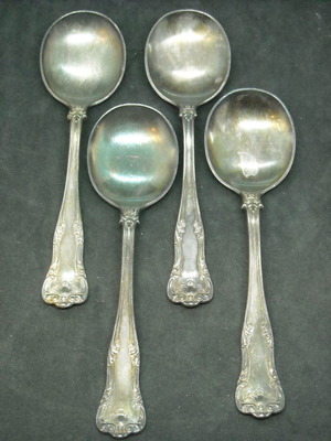 Spoons used from Lafayette Hotel Paris 1902, GORHAM, Electro plate, set of 4