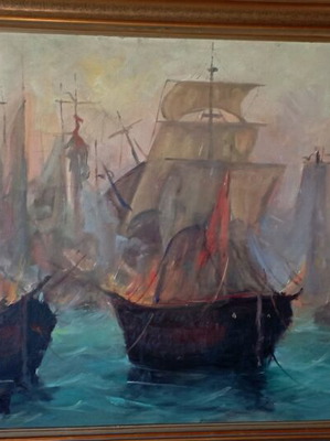 Ελαιογραφία Δώρα Μπούκη Βενετία 80/110 (65/95) σαν καινούργιο