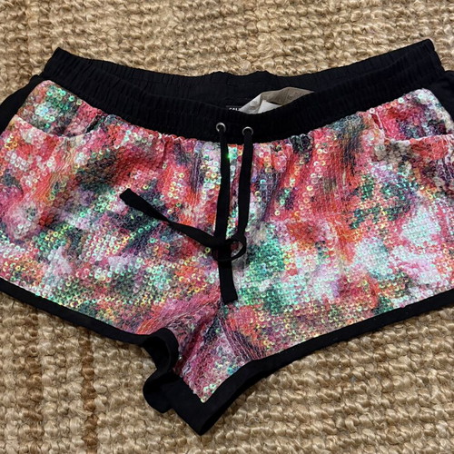 Calzedonia beach shorts used with colorful sequins, size S