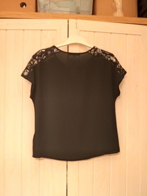 About You evening top with lace, black