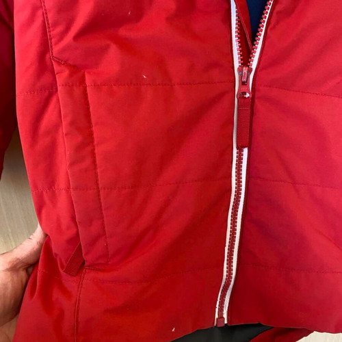Children's winter ski jacket used for 8 years old red and blue