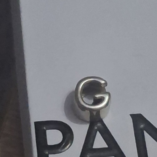 Pandora charm letter G silver, like new