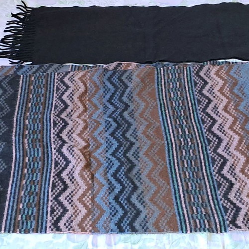 Scarves and shawl used, set