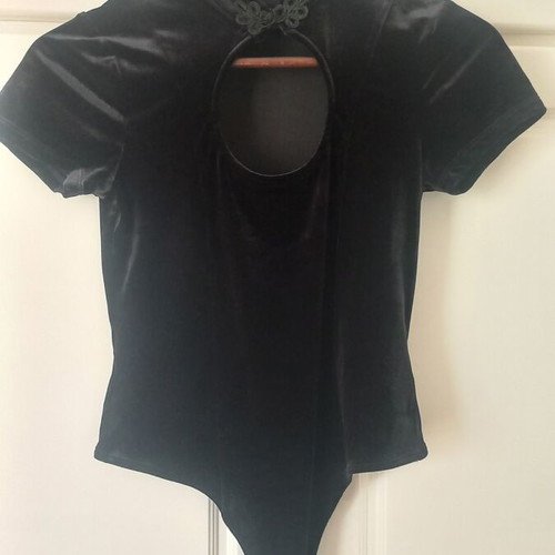Urban Outfitters velvet black bodysuit, small, like new
