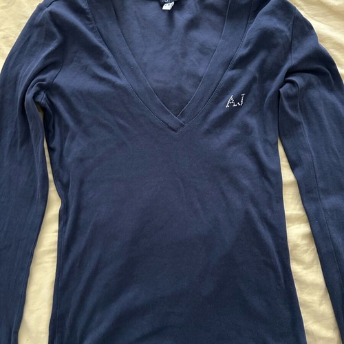 Armani Jeans blouse used, blue, size M with long sleeves