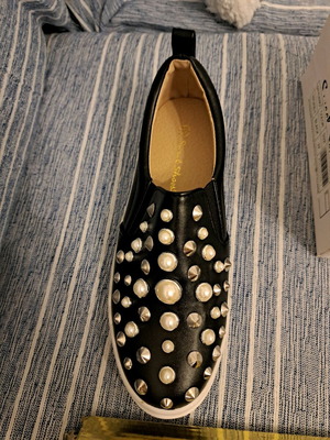 Women's sneakers new, black, rock style