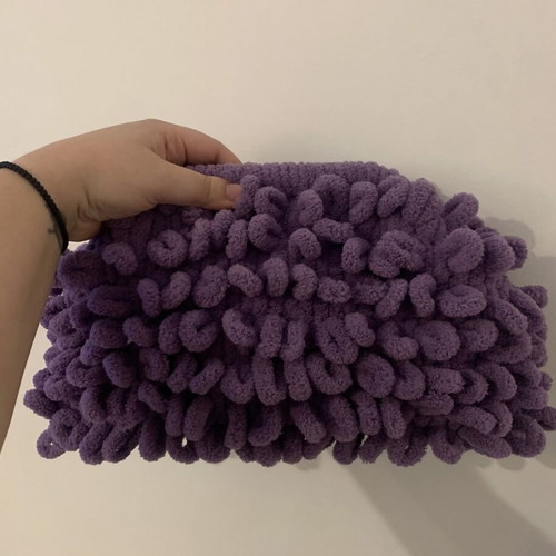 Puffy handbag new, medium, purple, dimensions 30x20 with lining