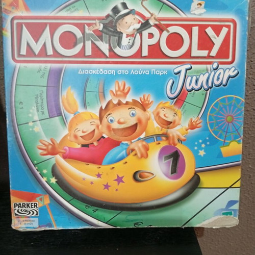 Monopoly Junior board game used with cards and tokens