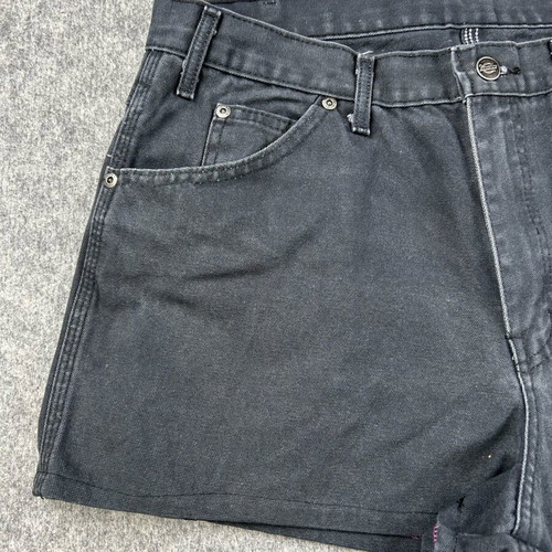 Dickies Carpenter Shorts Black Canvas used W34 Vintage 90s