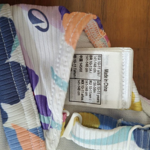 Girls' swimsuit 10-11 years from Decathlon like new, blue multicolor