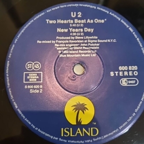 U2 Sunday Bloody Sunday vinyl used, special remixes