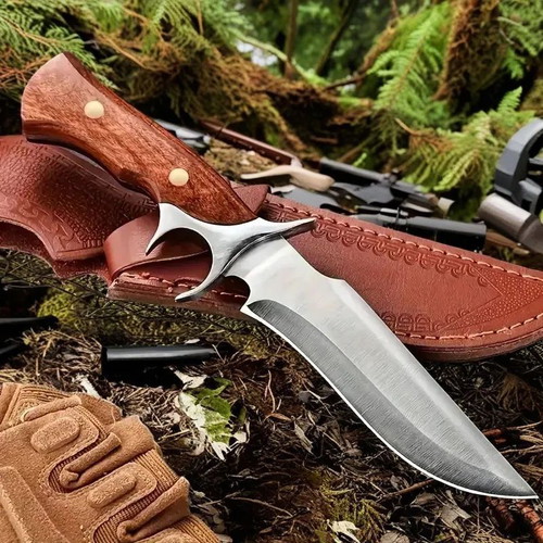 Hunting steel knife M390 new with wooden handle